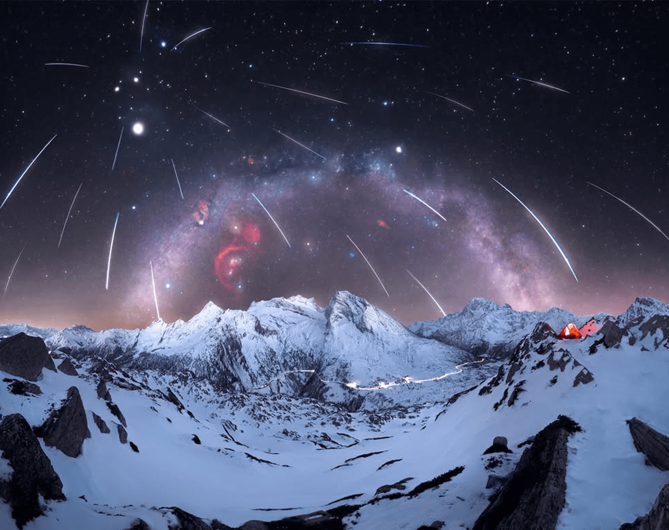 Seorang Fotografer Swiss Habiskan Malam di Puncak Alpen, Abadikan Hujan Meteor Langka